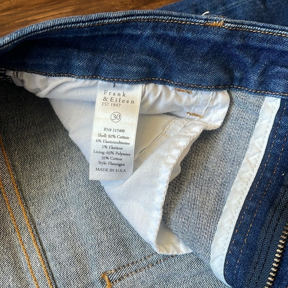 Like New Frank & Eileen Flannigan flare leg high waist raw hem denim jeans 30 - Picture 9 of 16